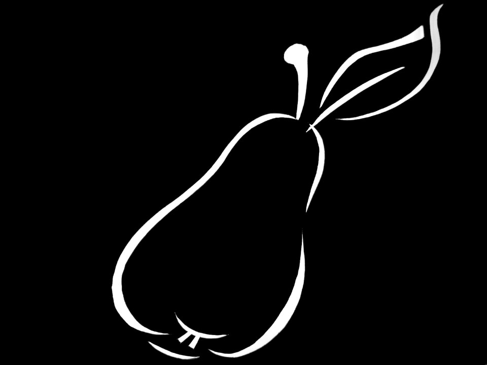Outlines white-black silhouette