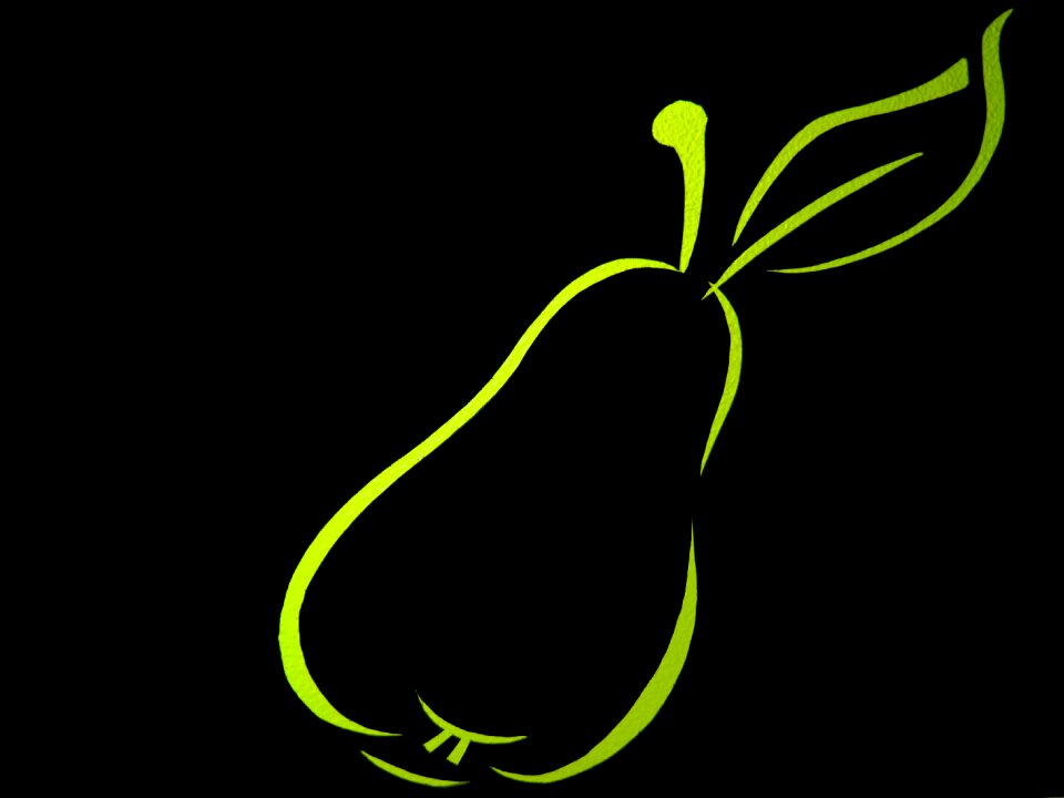 Outlines green silhouette