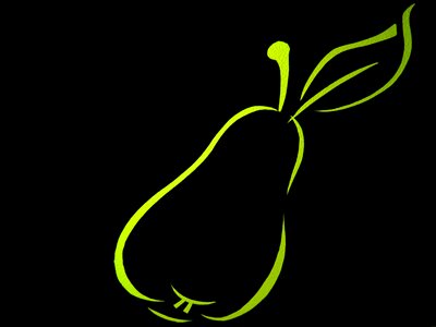 Outlines green silhouette