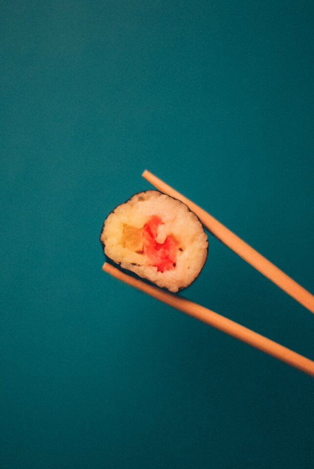 Chopsticks maki food