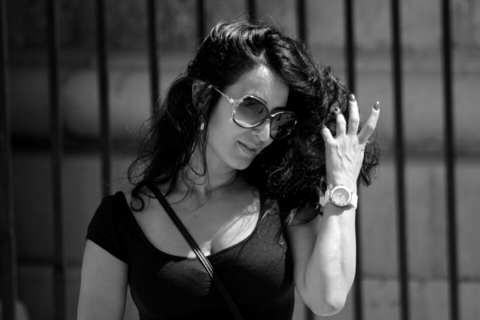 Spain model black and white