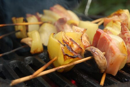 Bbq food outdoors photo
