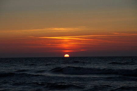 The baltic sea sunset the coast of the baltic sea