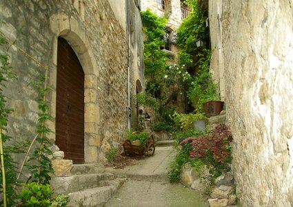 Lane medieval village arcade