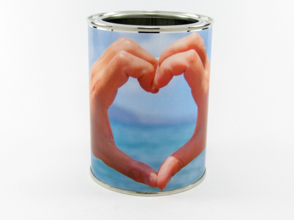 Metal paper container