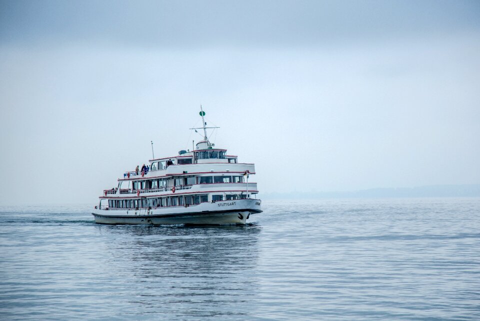 Lake constance fog boat