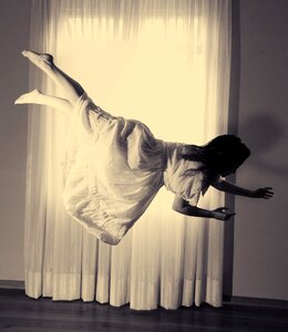 Black and white creative daydreaming
