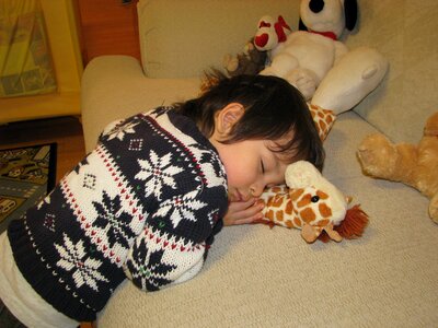 Sleep cute child photo