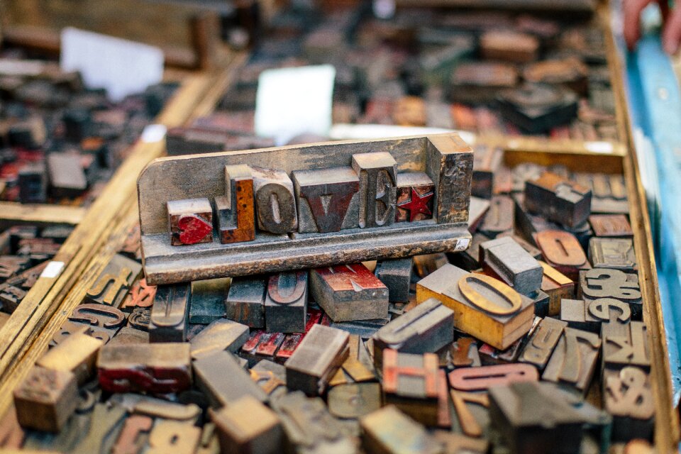 Print type vintage