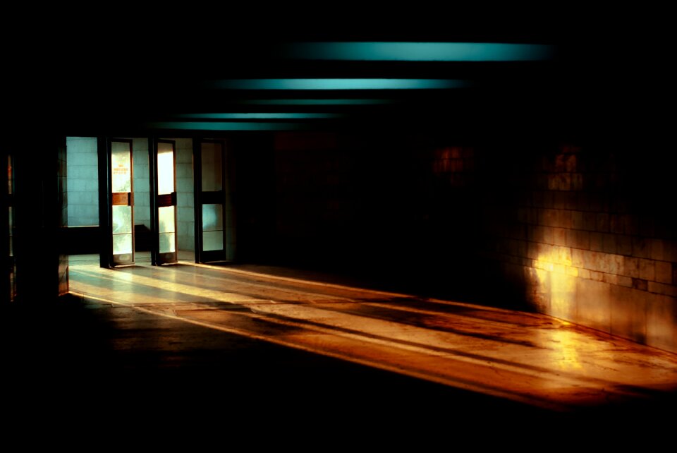 Entrance city sunset