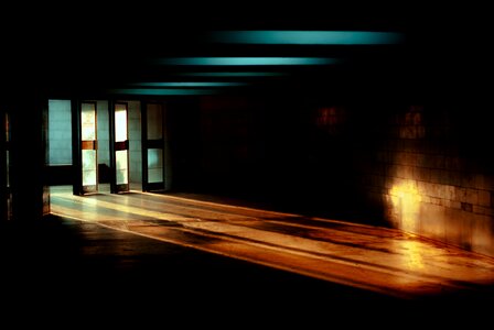 Entrance city sunset