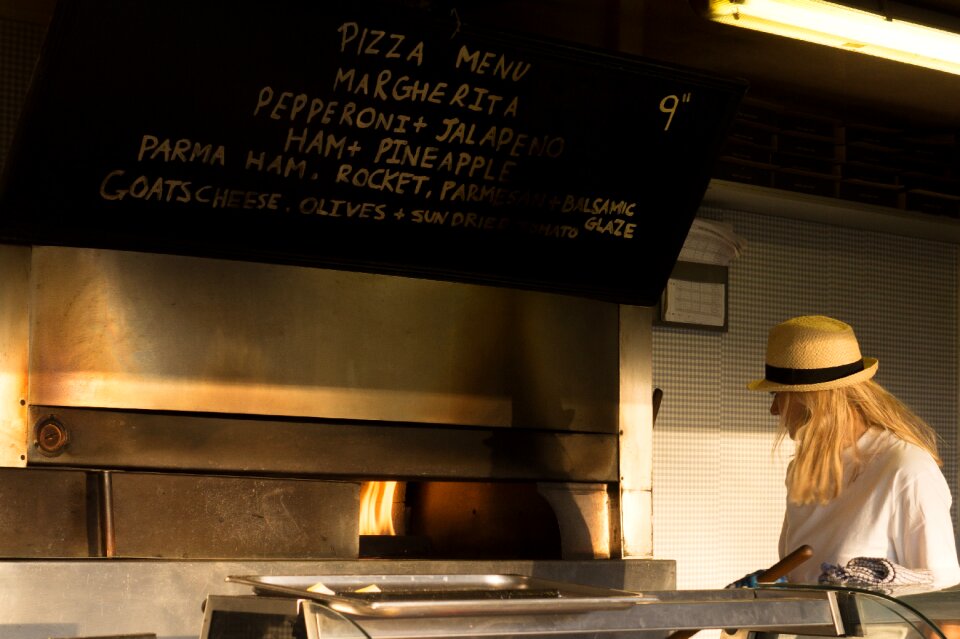 Menu eat pizza restaurant