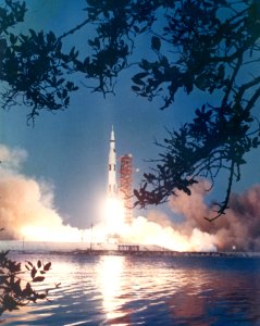 Apollo 6 Lift-off (no caption)