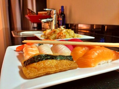 Seafood japanese meal photo
