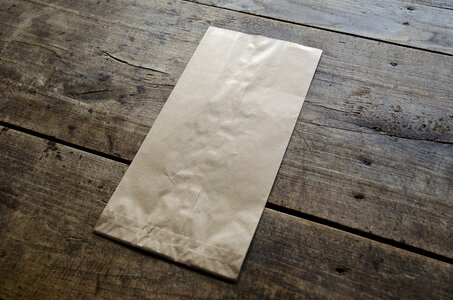 Brown paper bag blank photo