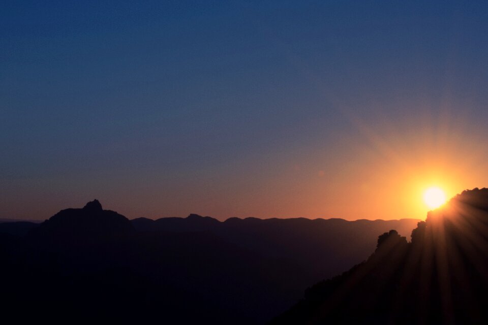 Silhouettes peaks top photo