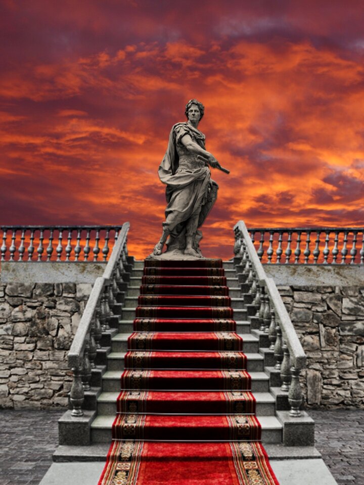 Statue sculpture red