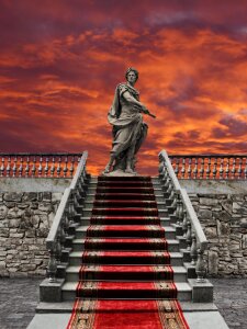 Statue sculpture red