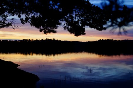 Sweden förjön lake idyll