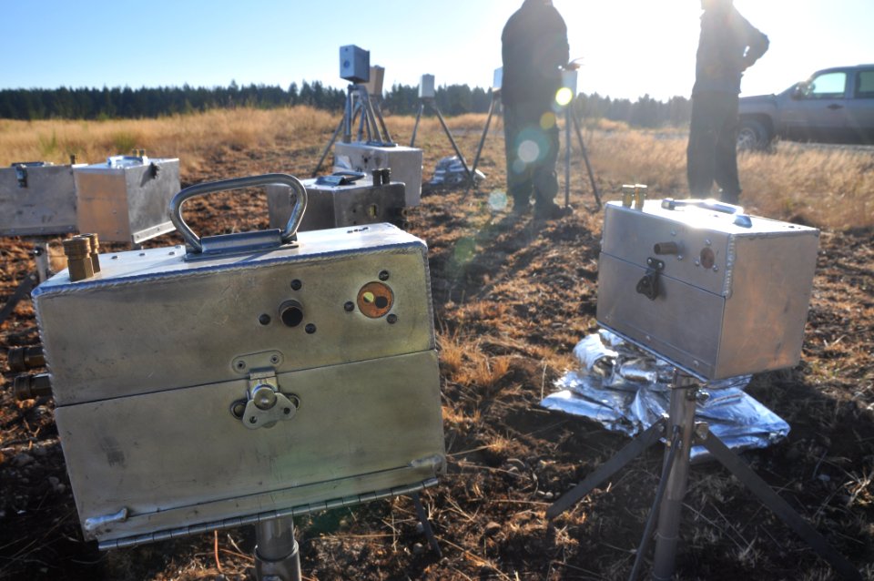 Video Cameras Encased in Fireproof Boxes