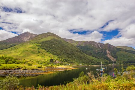 Lake mountains water photo