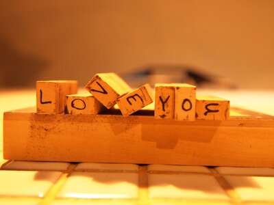 Love letters wooden