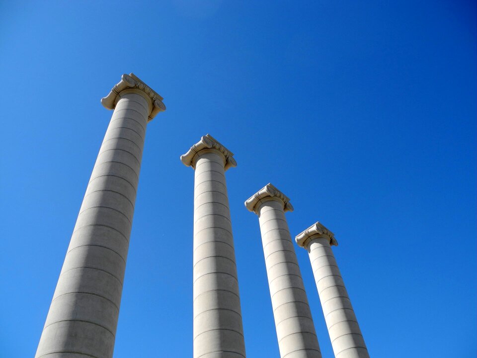 Antique temple complex building