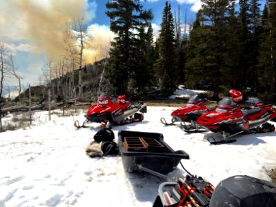 Snowmobiles and Smoke
