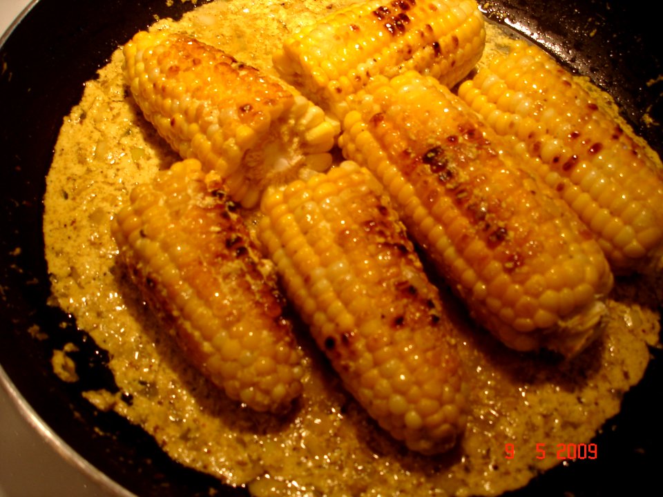 Mais épicé et grillé