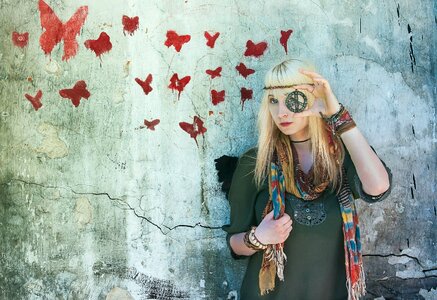 Happy hippy retro