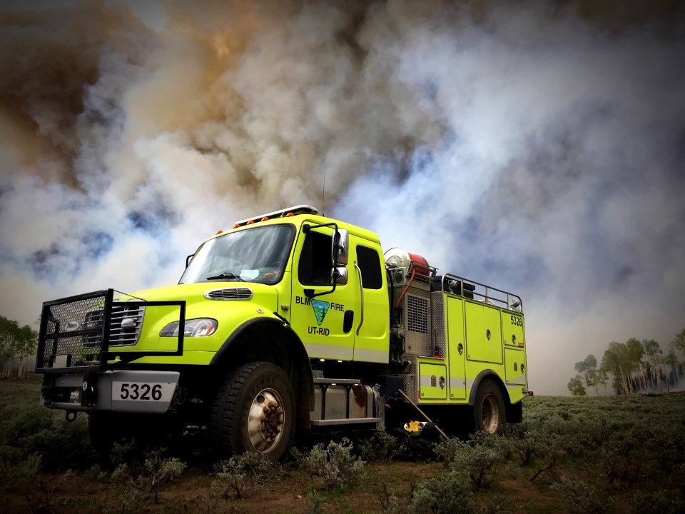 Fire truck at Manning Creek