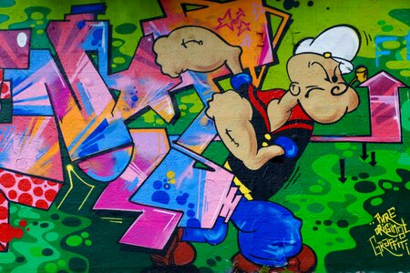 Wall art cartoon character