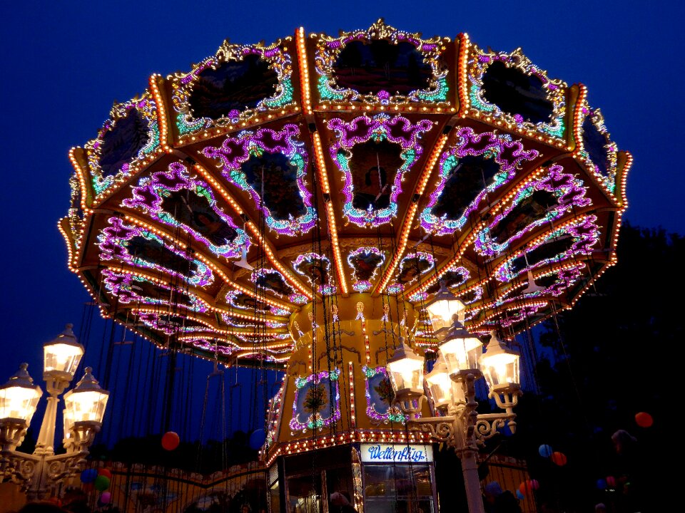 Night photograph joy carousel