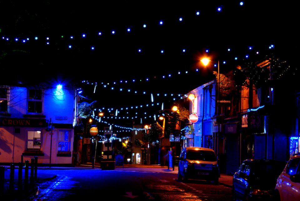 20th December Christmas Lights, Chapel Street, Chorley U.K.
