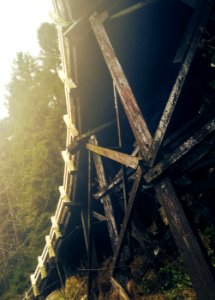 The wood of the Fairfax Bridge