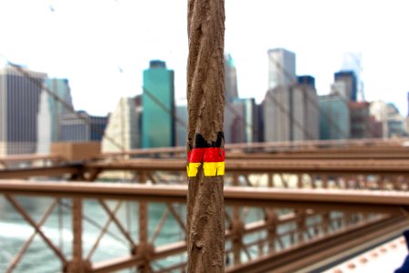 German flag at Brooklyn Bridge