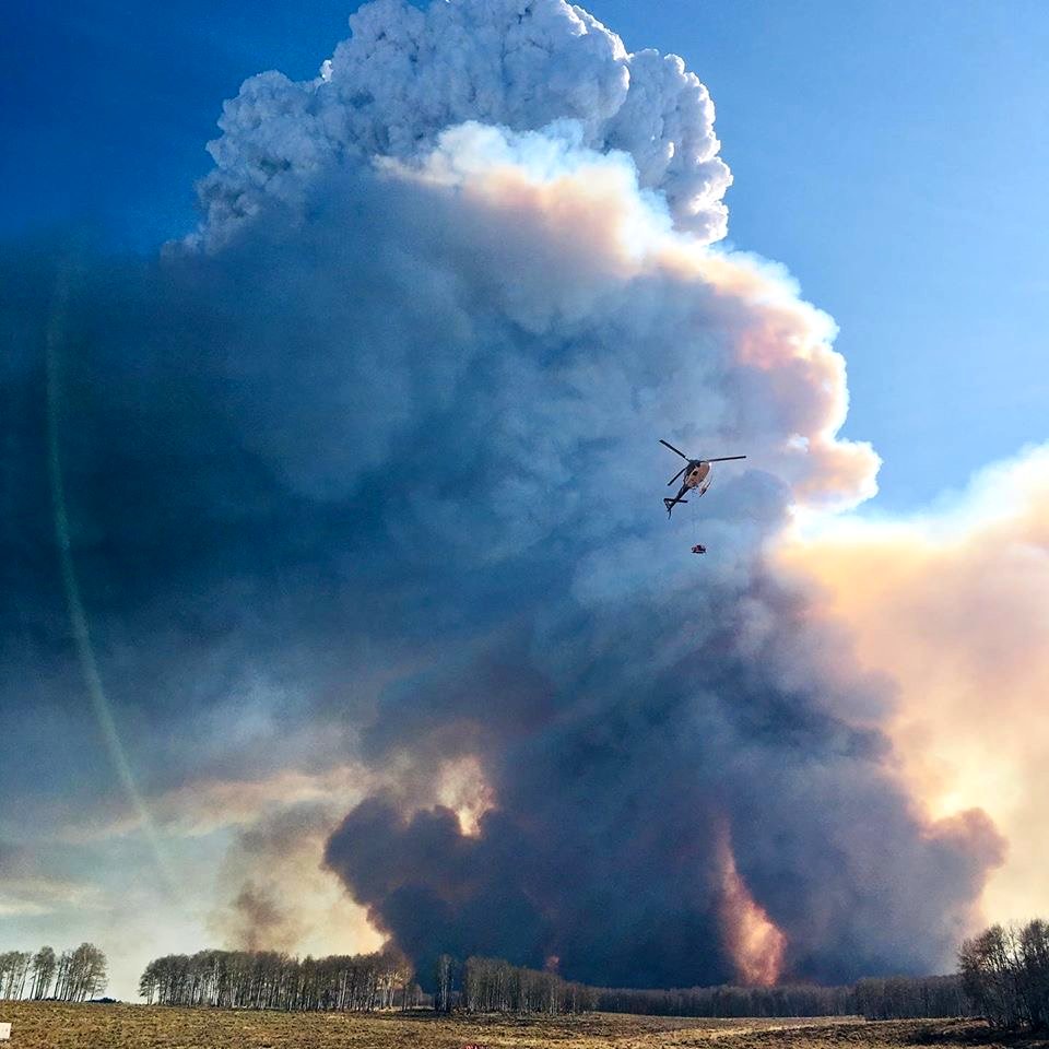 Helicopter with Drop Torch