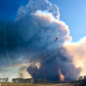 Helicopter with Drop Torch
