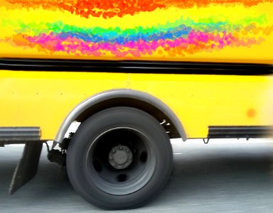 rainbow bus