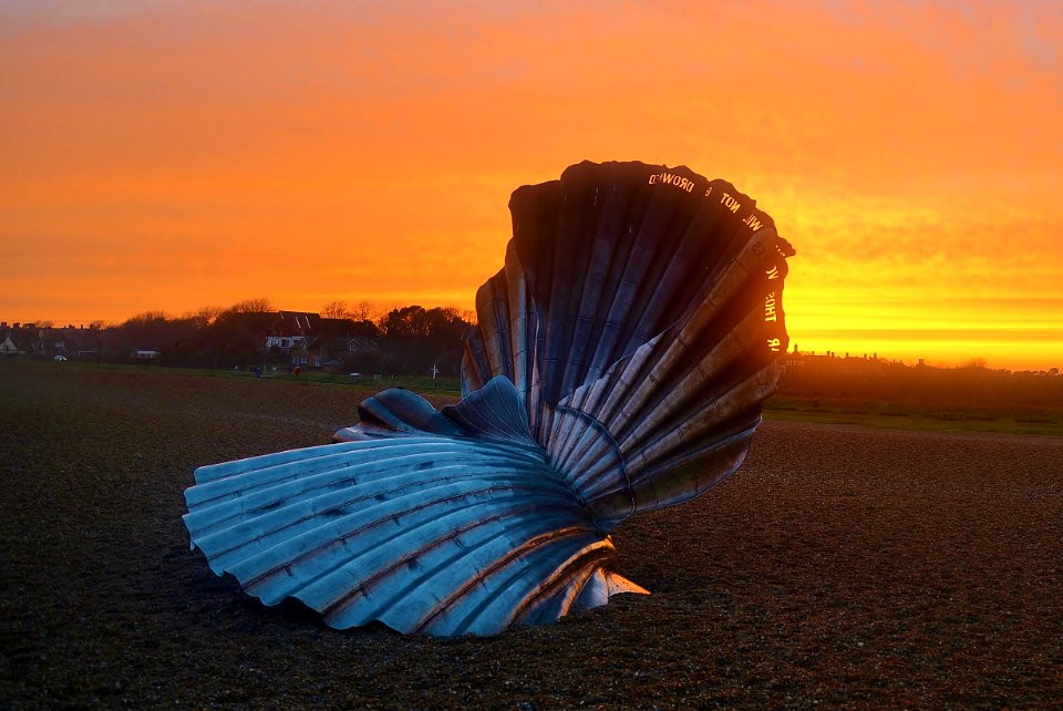 Scallop, Sunset, Albeburgh Beach, Suffolk