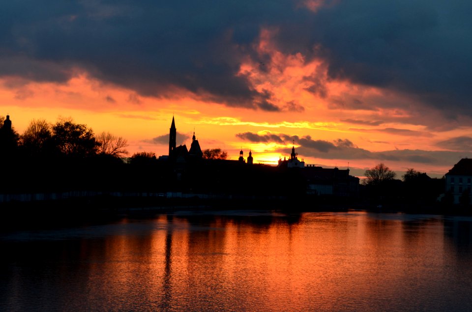 Odra River view from most Spokoju, Wrocław, Poland