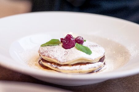 Cuisine raspberries pancake photo