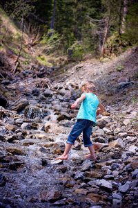 Girl barefoot bach photo