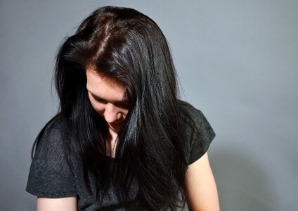 Sad portrait girl