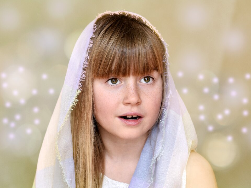 Long hair cloth portrait