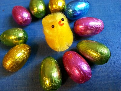 Colorful chocolate happy