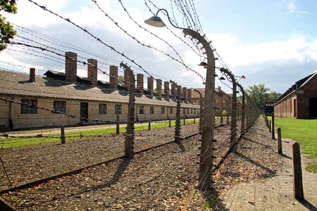 Camp buildings memorial photo