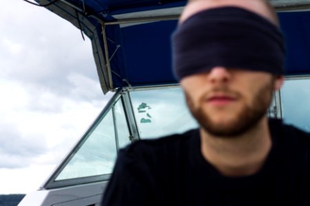 Danijel Šivinjski blindfolded in Novigrad photo