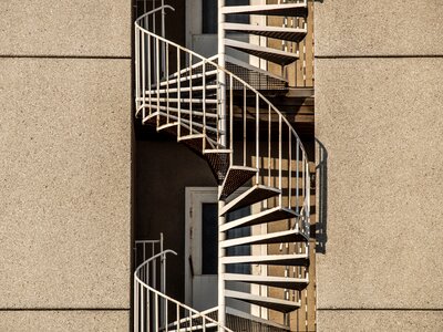 Trist spiral staircase fire escape photo