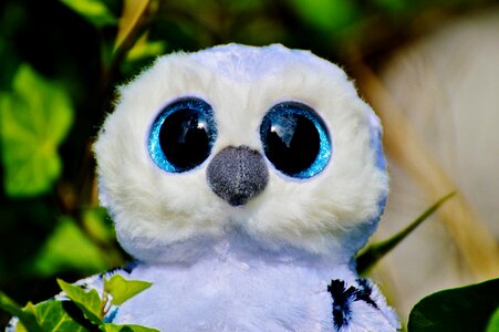 Feather glitter eyes stuffed animal